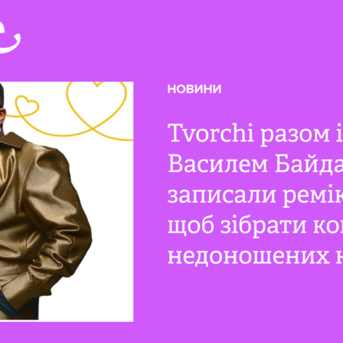 Tvorchi разом із Байдаком записали ремікс пісні для Євробачення, щоб допомогти недоношеним дітям