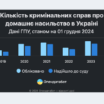 За 2024 рік відкрили 2,7 тисячі проваджень про домашнє насильство. Це на 5% більше ніж у 2023-му