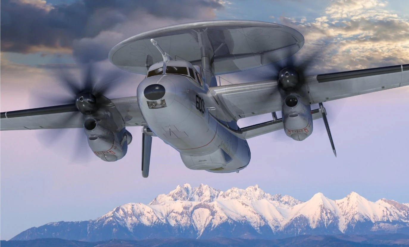 Літак АВАКС E-2D Advanced Hawkeye. Візуалізація Northrop Grumman