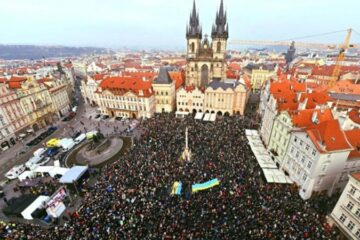 У Празі відбувся мітинг на підтримку України