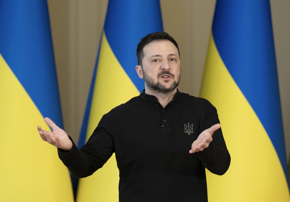 Володимир Зеленський під час пресконференції 