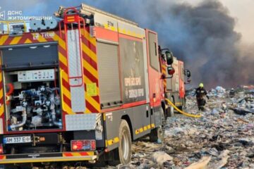 У Житомирі відучора горить полігон побутових відходів, мешканців просять обмежити перебування на відкритому повітрі