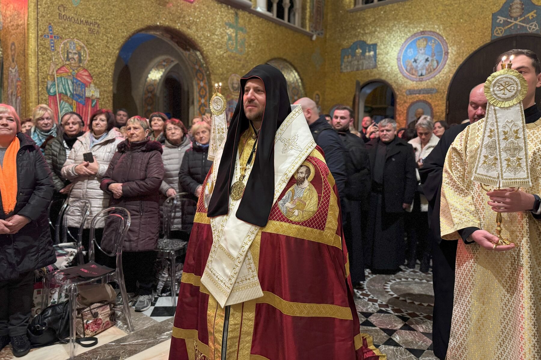 Кардинал Микола Бичок під час молебню за мир в Україні в Соборі Святої Софії в Римі, 9 грудня 2024