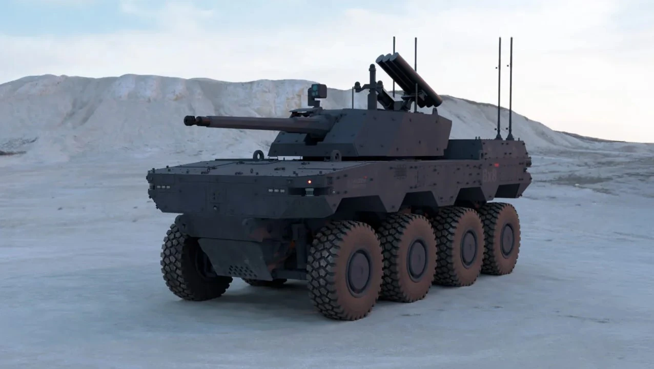 Безекіпажна наземна колісна платформа HAVOC 8×8 RCV. Фото: Milrem Robotics