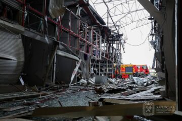 У Харкові внаслідок удару по ринку «Барабашово» пошкоджено близько 90 торгівельних обʼєктів