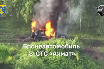 Отримав в корму і загорівся — тероборонці спалили російський «Ахмат»