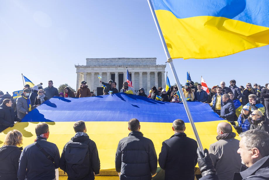 Мітинг на підтримку України у Вашингтоні, березень 2022 року.