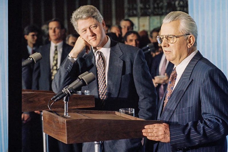 Спільний брифінг Клінтона та Кравчука у Борисполі 12 січня 1994 року