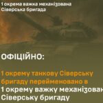 Перша танкова Сіверська бригада змінила назву