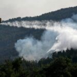 Грецькі пожежники борються з лісовою пожежею на острові Крит