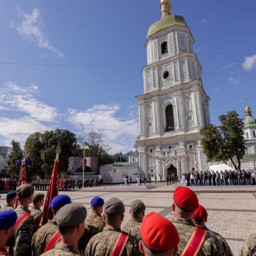 Міністр оборони та Президент взяли участь у святкових заходах з нагоди Дня Незалежності на Софійській площі