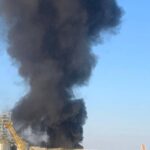 У порту Чорноморська спалахнула пожежа