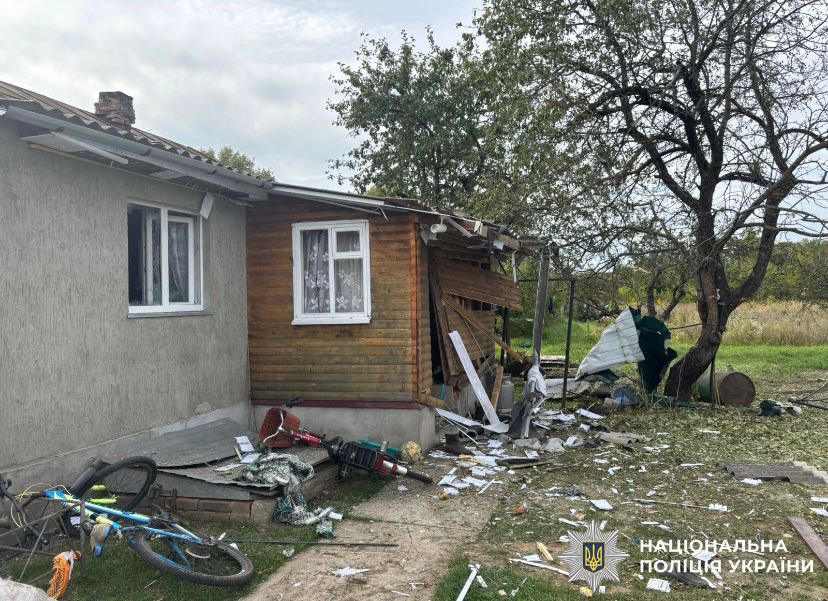 наслідки російського обстрілу Чернігівщини 13 вересня 2025 року