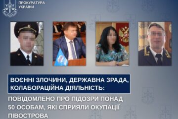 Повідомлено про підозри понад 50 особам, які сприяли окупації Кримського півострова