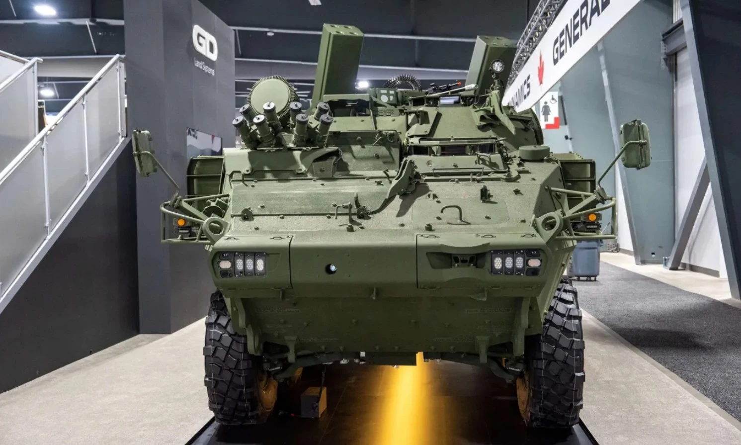 Компанія General Dynamics Land Systems Canada демонструє протиповітряний комплекс LAV 6.0 на оборонній виставці CANSEC 2025 в Оттаві, Канада. Фото: GDLS-C