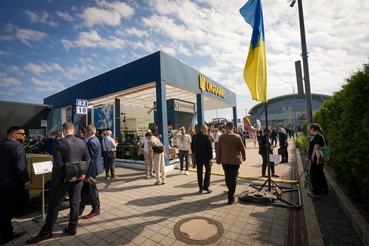 Стенд Укроборонпрому на обороній виставці MSPO 2025. Фото: Герман Сметанін
