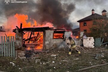 Внаслідок атаки ворога в Житомирі та області загинула одна людина, щонайменше п’ять постраждали