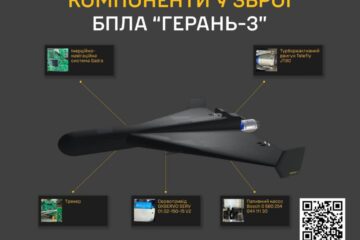 У ГУР оприлюднили складові російського реактивного БПЛА «ґєрань-3»