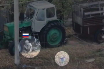 «Каска злетіла — слідом і власник»: 105-та бригада показала, як окупант рукою ловив FPV-дрон