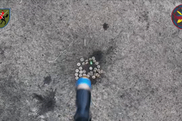 Не ядерний, але гриб — артилерійські розвідники видовищно знищили склад російських мін