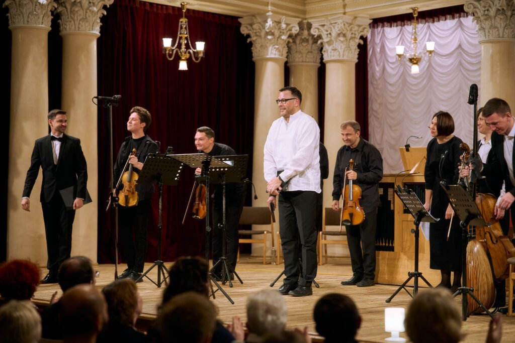 Андреас Шолль під час концерту Music for a while за участі одного з найвідоміших контратенорів світу Андреаса Шолля (Німеччина) та Liatoshynskyi Capella: Early Music Ensemble Національного будинку музики. 