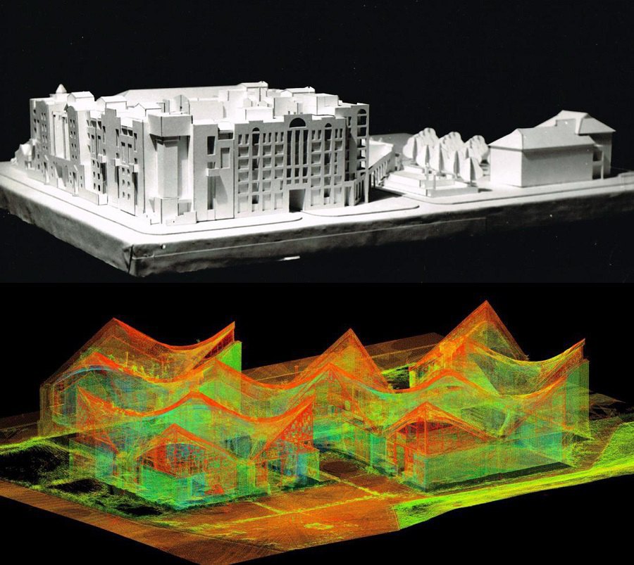 Макет одного з кварталів на Подолі, архів Ю. Шалацького. Павільйон Гансенів, 3d-сканування