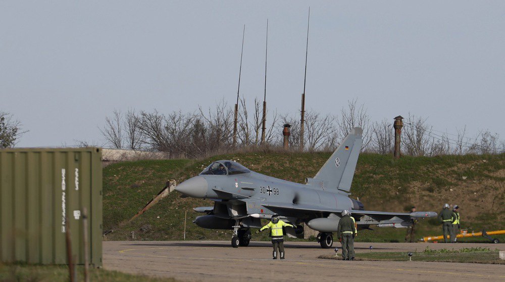 Eurofighter Typhoon на військовій авіабазі Міхаїл Когелнічану поблизу міста Констанца, Румунія, 25 листопада 2025 року.