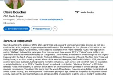 Grimes створила акаунт у LinkedIn, щоб випускати там музику