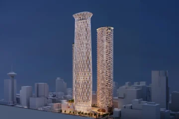 Це проєкт трьох хмарочосів у Ванкувері, натхненний рифами з морських губок