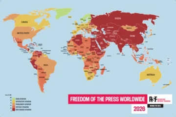 Україна на 55-му місці у Світовому індексі свободи преси: вона піднялась на сім позицій