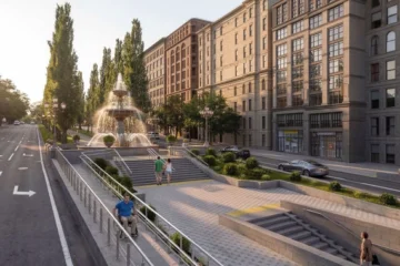 Фонтан і нові наземні переходи: КМДА показала проєкт простору навпроти Бессарабки