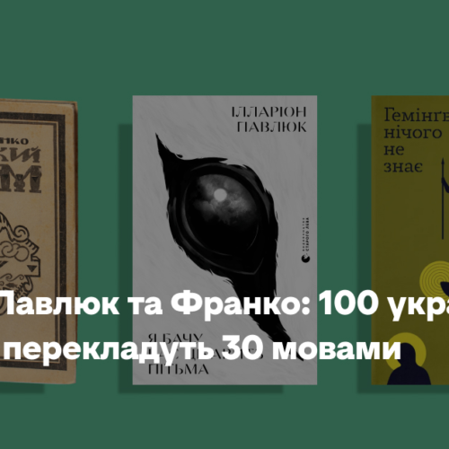 Дронь, Павлюк та Франко: 100 українських книжок перекладуть 30 мовами