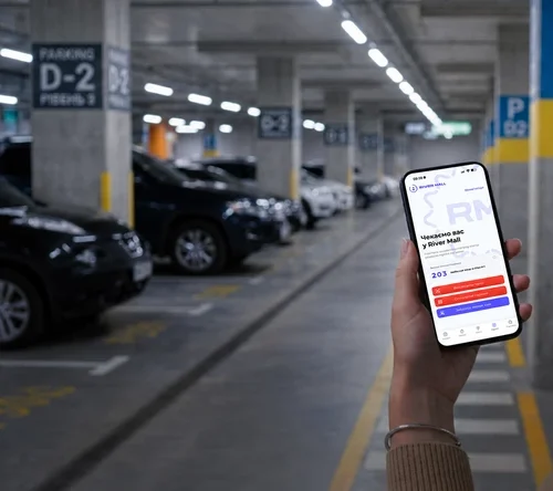 У застосунку ТРЦ River Mall додали функцію пошуку авто на паркінгу