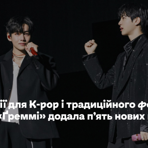 Номінації для K-pop і традиційного фолку. Премія «Ґреммі» додала п’ять нових категорій