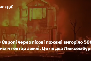 В Європі через лісові пожежі вигоріло 500 тисяч гектарів землі. Це як два Люксембурги