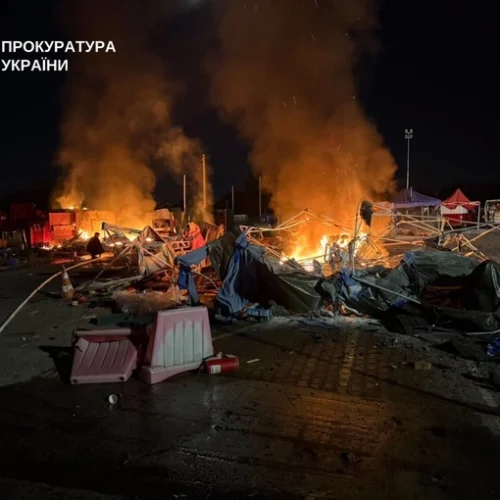 Росіяни вдарили по ринку в Софіївській Борщагівці: є загиблі та поранені